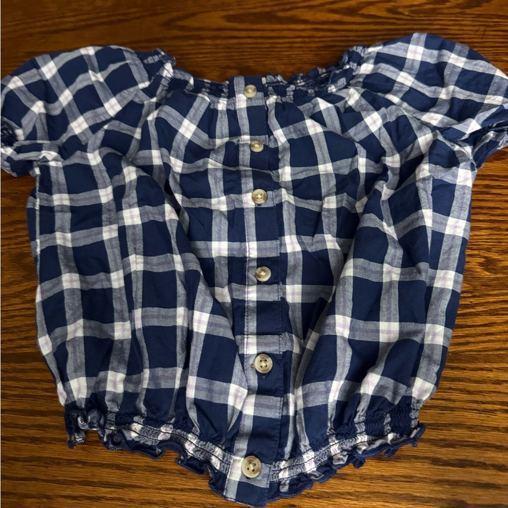 Blue and Purple Plaid Shirt